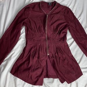 Burgundy dress top